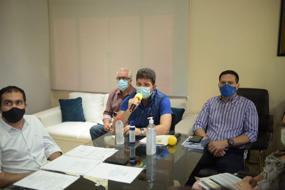 Em videoconferência, governador debateu sobre a aprovação do Instituto de Saúde Foto: Diego Gurgel/Secom.